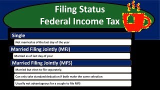 Filing Status Federal Income Tax 2018  2019 [upl. by Adon]