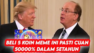 5 Koin meme yang harus kalian beli  koin crypto yang menjanjikan 2024  koin crypto potensial [upl. by Nicholl]