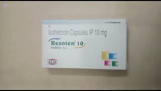 Resoten 10 Capsule  Resoten Capsules  Isotretinoin Capsules  Resoten 10mg Capsule Uses Dosage [upl. by Bang933]