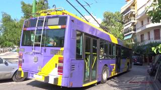 Trolleybuses in Athens Greece 2017 ΗΛΠΑΠ [upl. by Nrevel]