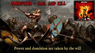 Manowar  Hail and Kill lyrics on screen [upl. by Gilman56]