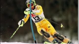 Karin Roten wins slalom Hafjell 1996 [upl. by Skerl]