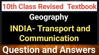 India Transport and Communication class 10 Social English medium notes [upl. by Eeryn741]