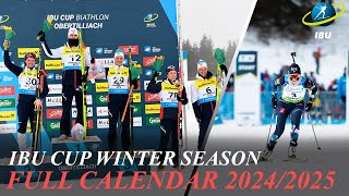 IBU Cup Biathlon Calendar for the 20242025 Winter Season Schedule [upl. by Hurst775]