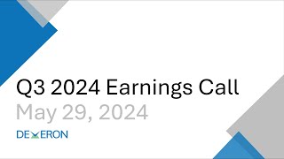 Deveron Q3 2024 Earnings Call [upl. by Feriga]