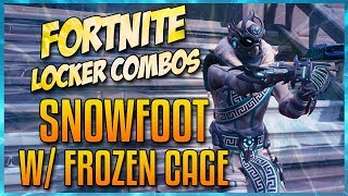 FORTNITE LOCKER COMBOS SNOWFOOT W FROZEN CAGE  INVERTED BLADE  INTREPID  SHOOTING STAR [upl. by Massarelli]