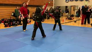 Ivan amp Raelyn Weapon Sparring  WSAA  Vilcu’s Intl Martial Arts Tournament  March 2023 [upl. by Bakki901]