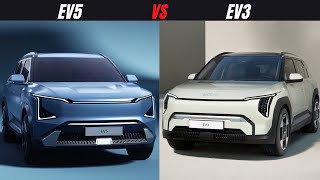 2025 Kia EV3 vs EV5 Compact or Spacious – Which EV SUV is Perfect for You [upl. by Anirod]