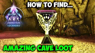 Aberration OP LOOT  ALL 9 Crate Locations in Stalker Cave ARK Ascended [upl. by Kayle149]