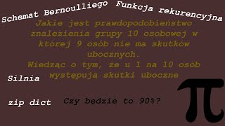 Schemat Bernouliego Silnia Funkcja rekurencyjna generatory Python [upl. by Gawen136]