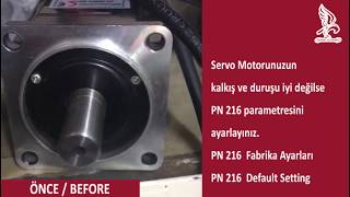 Servo Motor kalkış ve duruş PN 216 parametre ayarları  servo motor sürücü ayarları [upl. by Notgnirrac]