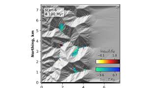 Alluvial fan development in LandlabHyLands  landslide erosion and deposition [upl. by Itra728]