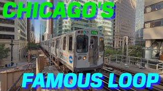 CHICAGOS TRAINS AND FAMOUS LOOP [upl. by Higinbotham]