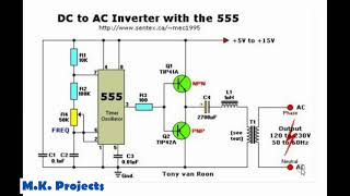 12VDC220VAC Inverter with 555 Timer IC [upl. by Ikik]