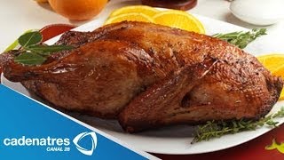 Receta para preparar pavo rostizado con col morada braceada Pavo navideño [upl. by Nybor338]