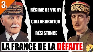 LAFRANCE DEFAITE ET OCCUPEE Régime de Vichy Collaboration et Résistance [upl. by Ancell]