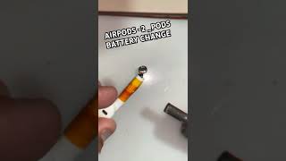 APPLE AIRPODS2 PODS BATTERY REPLACE DONE  SainiMobilez  SHORTS  VIRAL  airpods  REPAIR [upl. by Nolak595]