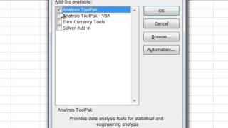 How to Install the Data Analysis ToolPak in Microsoft Excel [upl. by Pazice]