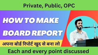 How to prepare Board report of any company  Board report of Pvt Ltd  Synopsis 24 [upl. by Coats]