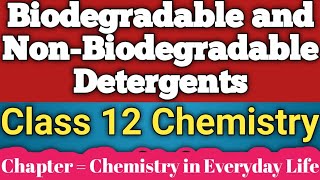 Biodegradable and Non Biodegradable Detergents With Examples  Class 12 Chemistry in  Hindi [upl. by Ettigdirb]