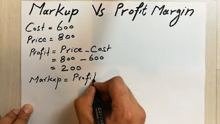 How to Find Difference Between Markup Vs Profit Margin  Easy Trick [upl. by Erda]