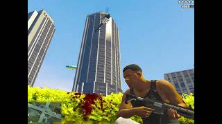 GTA 5 LSPD Vs Franklin 720p Pillbox Hill Downtown Los Santos Los Santos [upl. by Garald767]