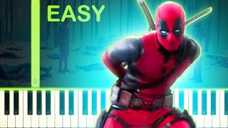 DEADPOOL BYE BYE BYE DANCE SONG  EASY Piano Tutorial [upl. by Rodina]