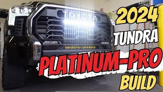 2024 Tundra “PLATINUMPRO” walk around with TRD Lift ARB Twin Air Compressor Baja S8 light bars [upl. by Ycnej712]