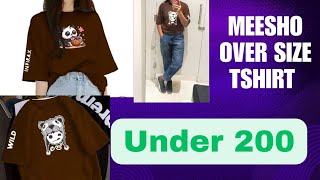 All new OVERSIZED TShirts from Meesho 👕 Latest collection  Tryon  Honest Review  gimaashi [upl. by Alderson]