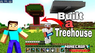 I Built a Treehouse in Minecraft and Lived in It for Days [upl. by Ecnaret]