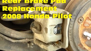 Rear Brake Pad Replacement 2008 Honda Pilot [upl. by Sagerman]