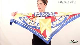 10 ways to KNOT your HERMES scarf  OPHERTY amp CIOCCI [upl. by Verada]