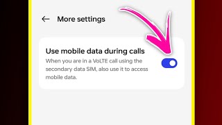 How to use mobile data during call  Internet not working while on call [upl. by Eniretac617]