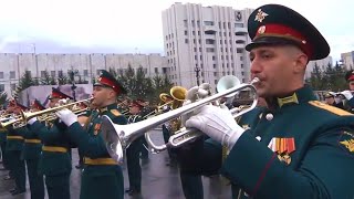 Russian National Anthem  Victory Day Parade at Lenin Square in Khabarovsk 2024 [upl. by Naibaf]