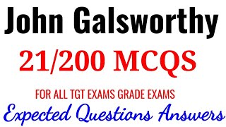 JOHN GALSWORTHY  EXAM POINTS [upl. by Vania999]