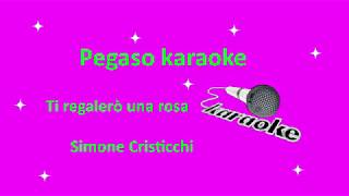 karaoke Ti regalerò una rosa con cori Cristicchi [upl. by Ivonne802]