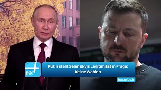 Putin stellt Zelensky in Frage Keine politische Legitimität keine Wahlen abgehalten [upl. by Onig897]