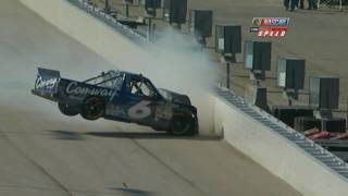 2009 NASCAR Truck Series Colin Braun at Atlanta SAFER barrier HD [upl. by Evangeline]