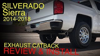 20142019 SilveradoSierra CatBack Exhuast Install  Before and After Hooker Blackheart [upl. by Deanna]