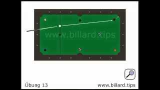 Billard Übung 13 Anfänger lernen das Versenken in die lange Tasche [upl. by Millisent]