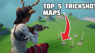 Top 5 BEST Fortnite Trickshot Maps with CODES insane [upl. by Rudwik405]