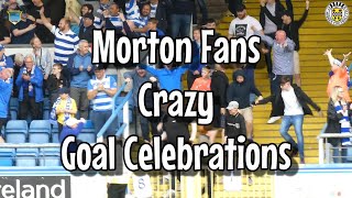 Morton Fans Crazy Goal Celebrations  Greenock Morton 2  St Mirren 0 [upl. by Kcirddet]