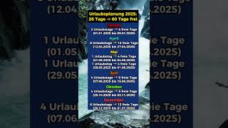 Mit 26 Urlaubstagen 60 Tage frei [upl. by Aracot545]