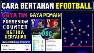 CARA BERTAHAN EFOOTBALL 2023 MOBILE  PENJELASAN GAYA MAIN CB KETIKA BERTAHAN JEBAKAN OFFSIDE [upl. by Petromilli285]