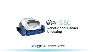 Maytronics Dolphin S50 robotic pool cleaner unboxing – US outlet [upl. by Verne697]