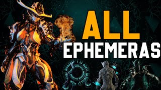 All Farmable EPHEMERAS of Warframe  What they look like amp How to get them OUTDATED [upl. by Viveca391]