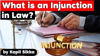 What is Injunction in Law Difference in Permanent Temporary amp Preliminary injunction  RPSC J [upl. by Iney]