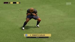 Amazing Roberto Carlos Trivela Freekick from 40 meters in Fifa 22 [upl. by Yartnod]