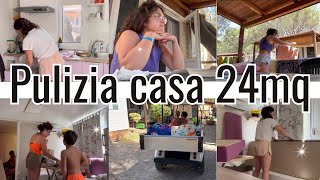 Pulizia casa di 20mq ultimo giorno quiin vacanza organizziamo i bagagli debbyg vlog giornalieri💕 [upl. by Fattal]