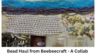 Unboxing Freshwater Pearls Crystals Charms Spacer beads and much more A Beebeecraftcom Collab [upl. by Aniuqaoj]